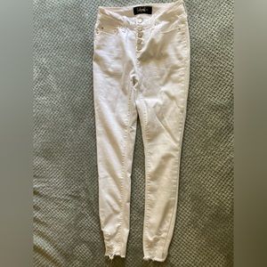𝅺EUC Indigo Rein White Distressed skinny Jeans, Size 3 (Waist 25)